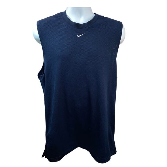 Vintage Nike Center Swoosh Basketball Sleeveless Y2K T Shirt Large - Picture 1 of 7